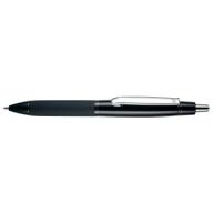 Ручка шариковая Devon корпус металл, черный лакированный, клип хром, черная мягкая зона грифа