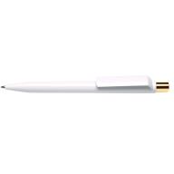 Ручка шариковая Dot C GOLD, белая